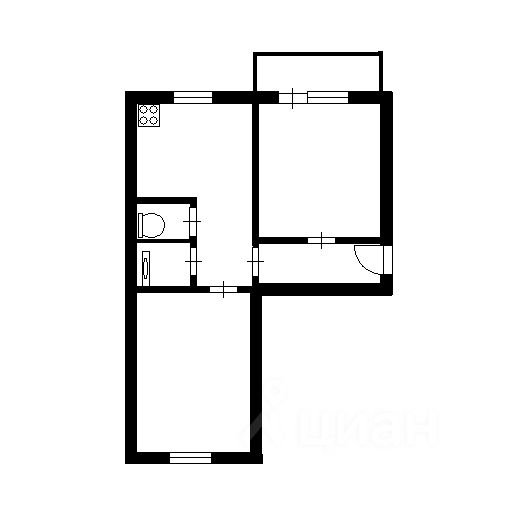 Планировка этой квартиры по данным Циан