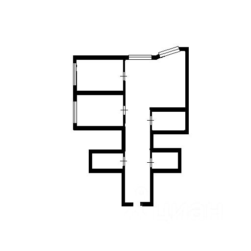 Планировка этой квартиры по данным Циан
