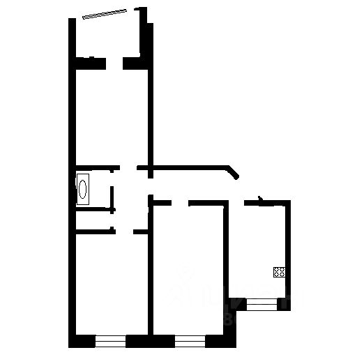 Планировка этой квартиры по данным Циан
