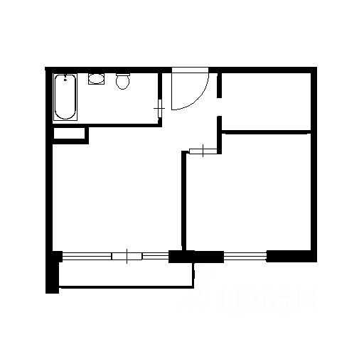 Планировка этой квартиры по данным Циан