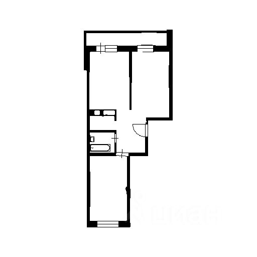 Планировка этой квартиры по данным Циан