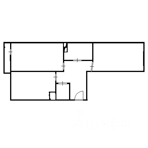 Планировка этой квартиры по данным Циан