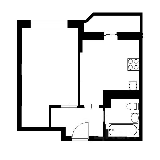 Планировка этой квартиры по данным Циан