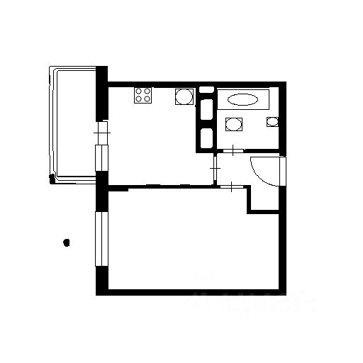 Планировка этой квартиры по данным Циан