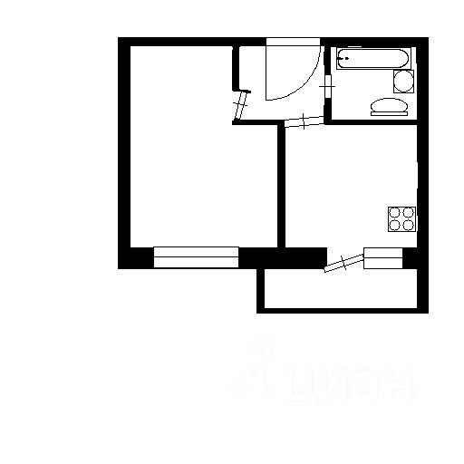 Планировка этой квартиры по данным Циан