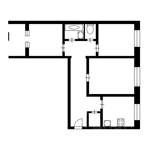 Планировка этой квартиры по данным Циан