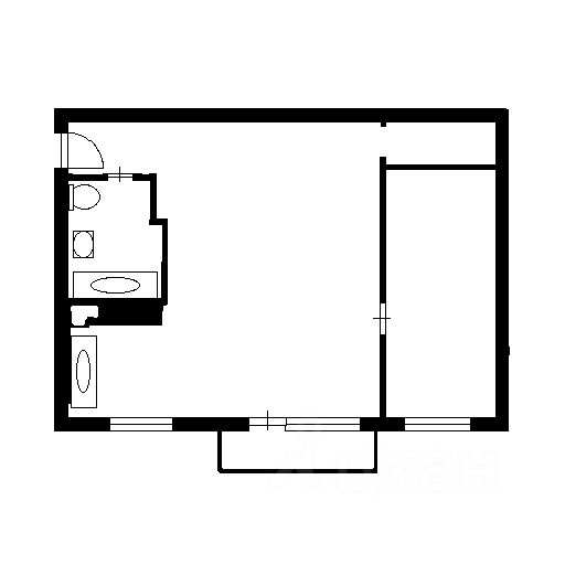 Планировка этой квартиры по данным Циан
