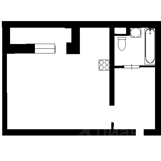 Планировка этой квартиры по данным Циан