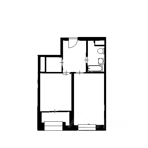 Планировка этой квартиры по данным Циан