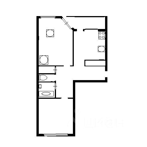 Планировка этой квартиры по данным Циан