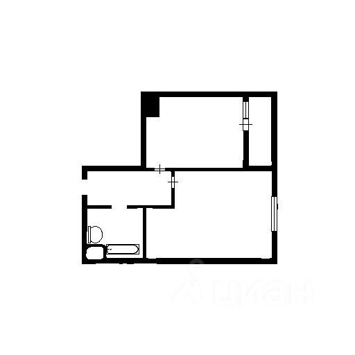 Планировка этой квартиры по данным Циан