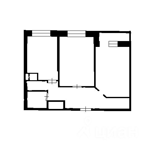 Планировка этой квартиры по данным Циан