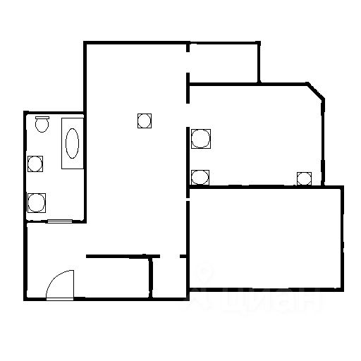 Планировка этой квартиры по данным Циан