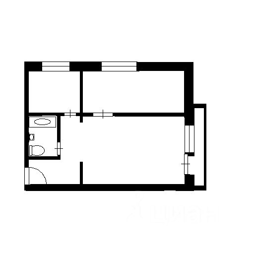 Планировка этой квартиры по данным Циан