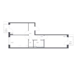 2-комн.кв., 61 м², этаж 7