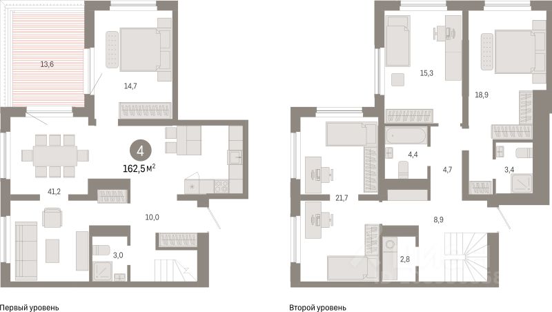 4-комн.кв., 162,5 м², 15/15 этаж