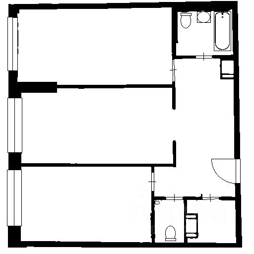 Планировка этой квартиры по данным Циан