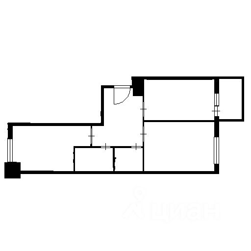 Планировка этой квартиры по данным Циан