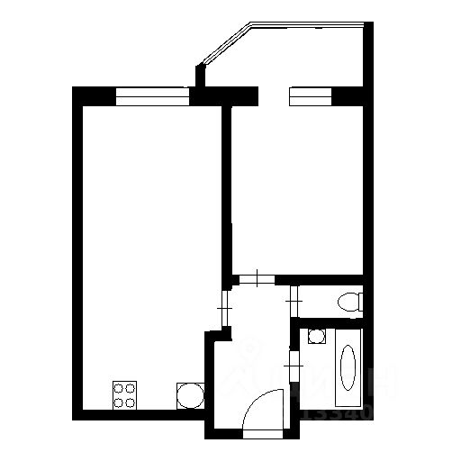 Планировка этой квартиры по данным Циан