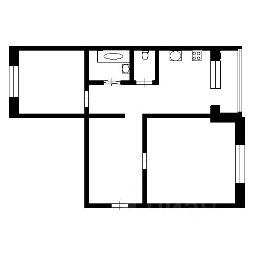 Планировка этой квартиры по данным Циан