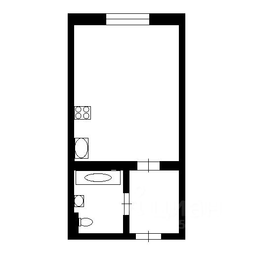 Планировка этой квартиры по данным Циан