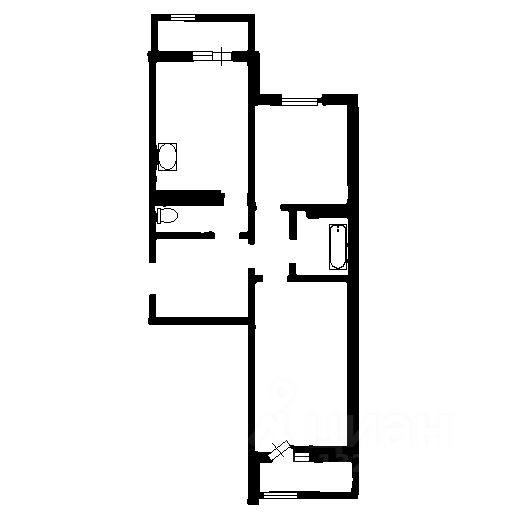 Планировка этой квартиры по данным Циан