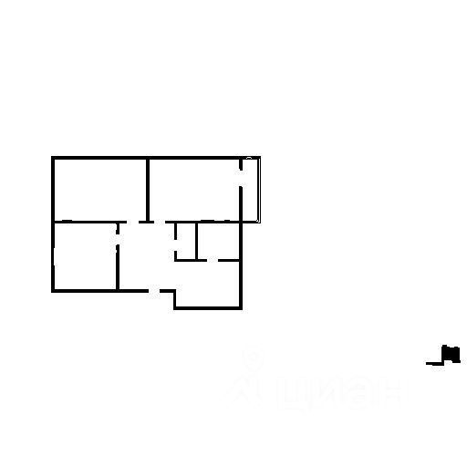 Планировка этой квартиры по данным Циан
