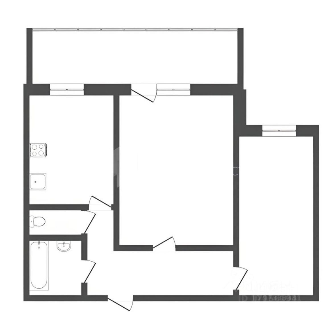 Планировка этой квартиры по данным Циан