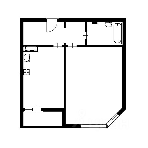 Планировка этой квартиры по данным Циан
