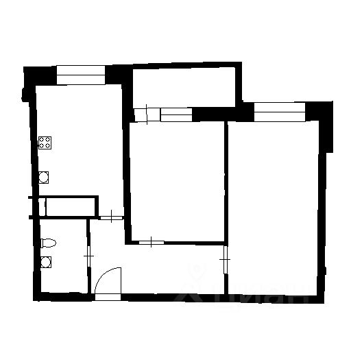 Планировка этой квартиры по данным Циан