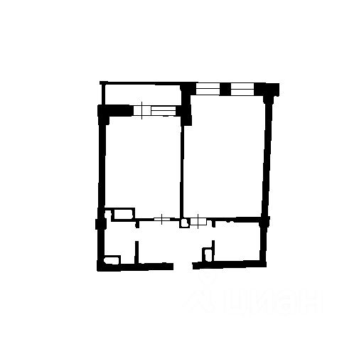 Планировка этой квартиры по данным Циан