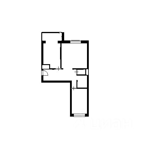 Планировка этой квартиры по данным Циан
