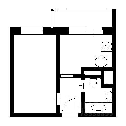 Планировка этой квартиры по данным Циан