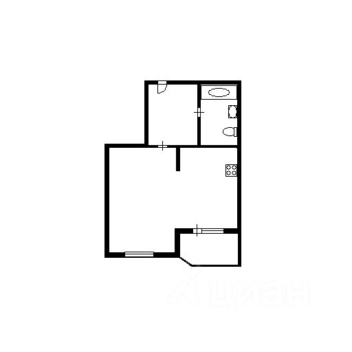 Планировка этой квартиры по данным Циан