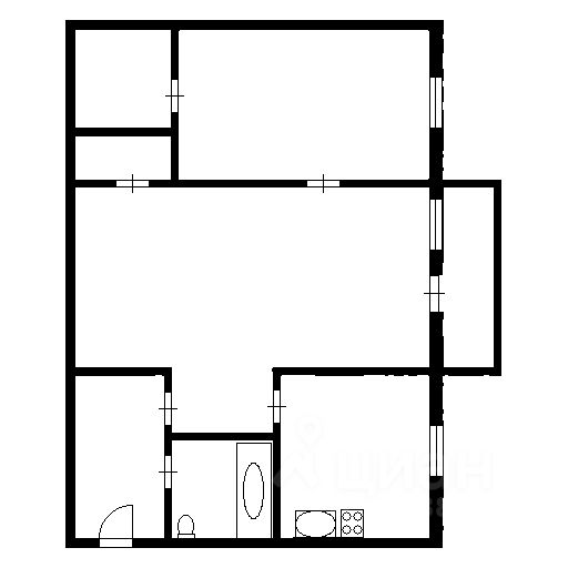 Планировка этой квартиры по данным Циан