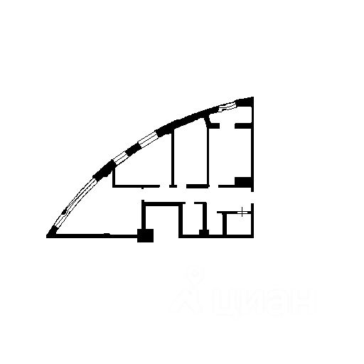 Планировка этой квартиры по данным Циан