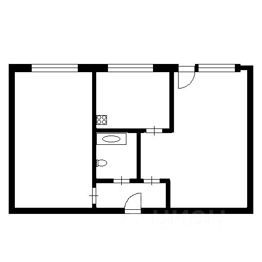 Планировка этой квартиры по данным Циан