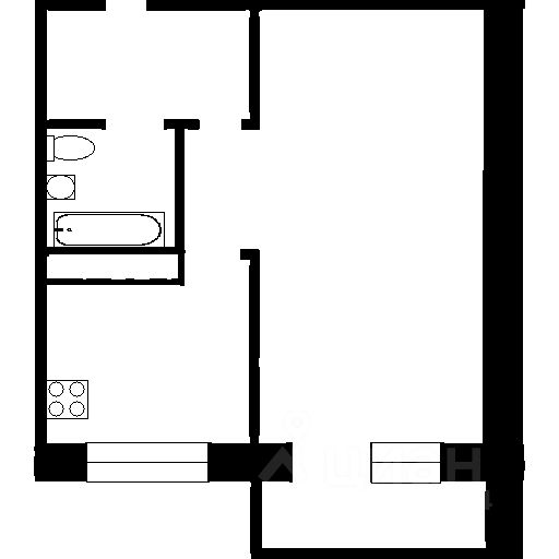 Планировка этой квартиры по данным Циан