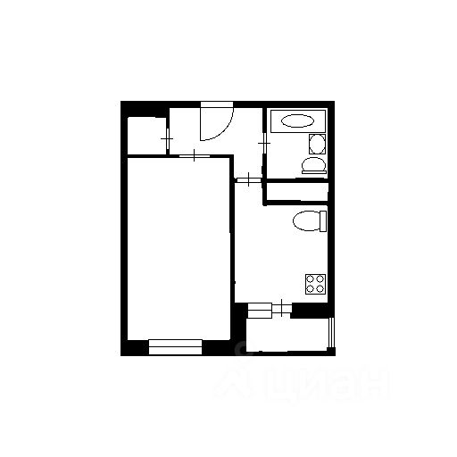 Планировка этой квартиры по данным Циан