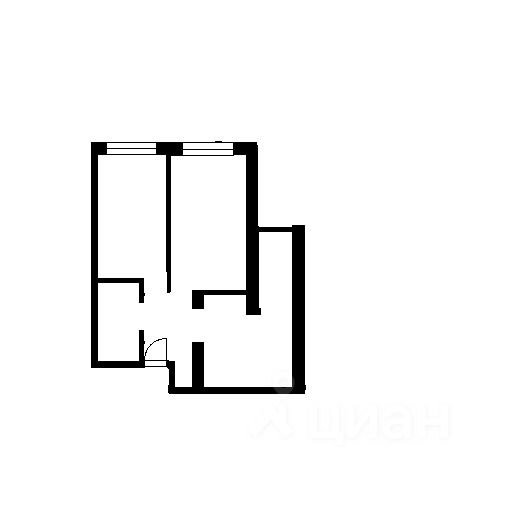 Планировка этой квартиры по данным Циан