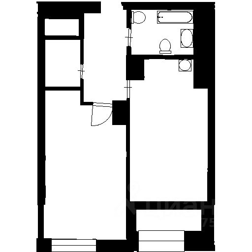Планировка этой квартиры по данным Циан