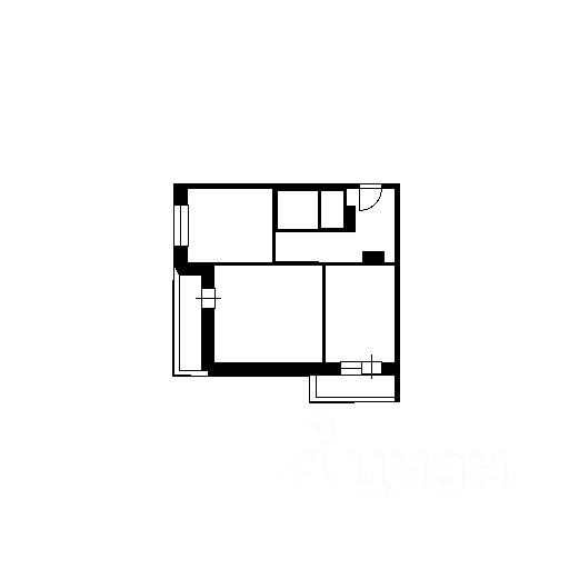 Планировка этой квартиры по данным Циан