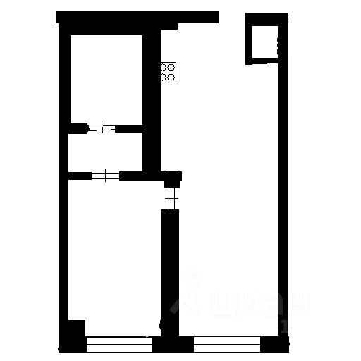 Планировка этой квартиры по данным Циан
