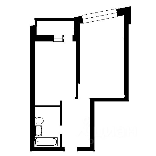 Планировка этой квартиры по данным Циан