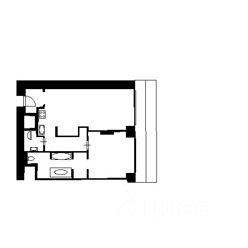 Планировка этой квартиры по данным Циан