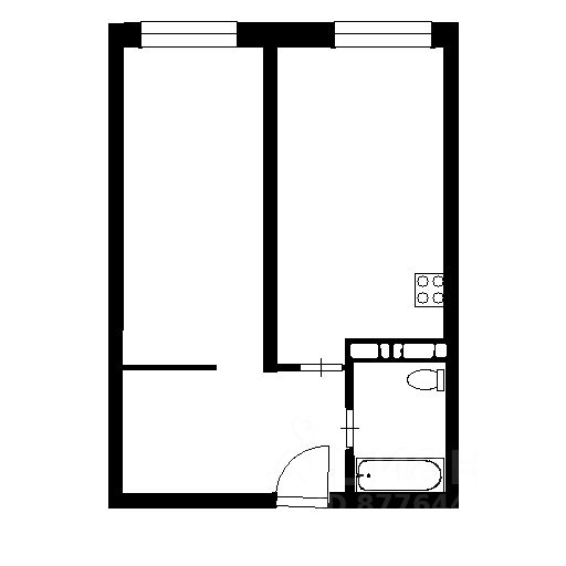 Планировка этой квартиры по данным Циан