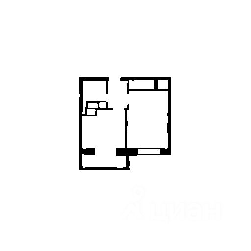 Планировка этой квартиры по данным Циан