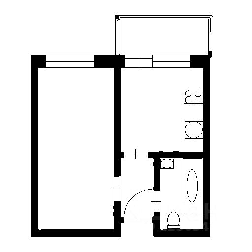 Планировка этой квартиры по данным Циан