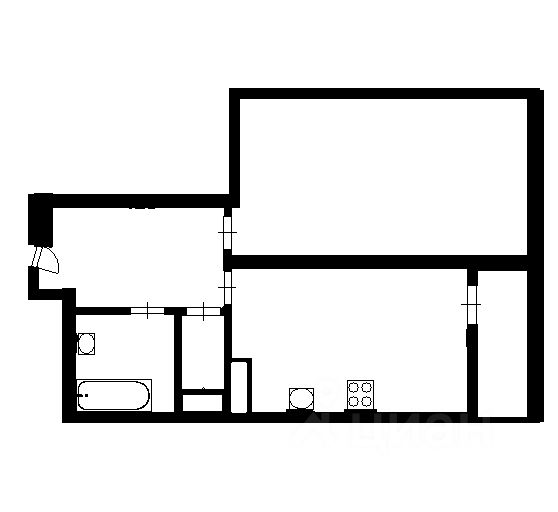 Планировка этой квартиры по данным Циан