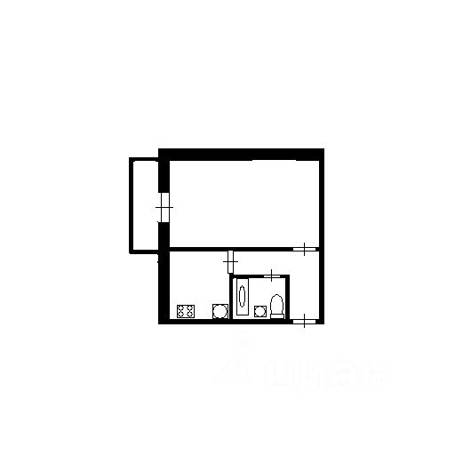 Планировка этой квартиры по данным Циан